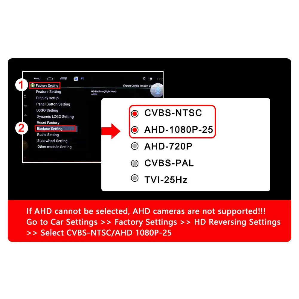 AHD 1080P Car Reverse Camera 20mm Embedded Rearview Camera Support Front/Rear Switch Parking Line Control Waterproof Vehicle Cam by InterCyprus Trading Ltd
