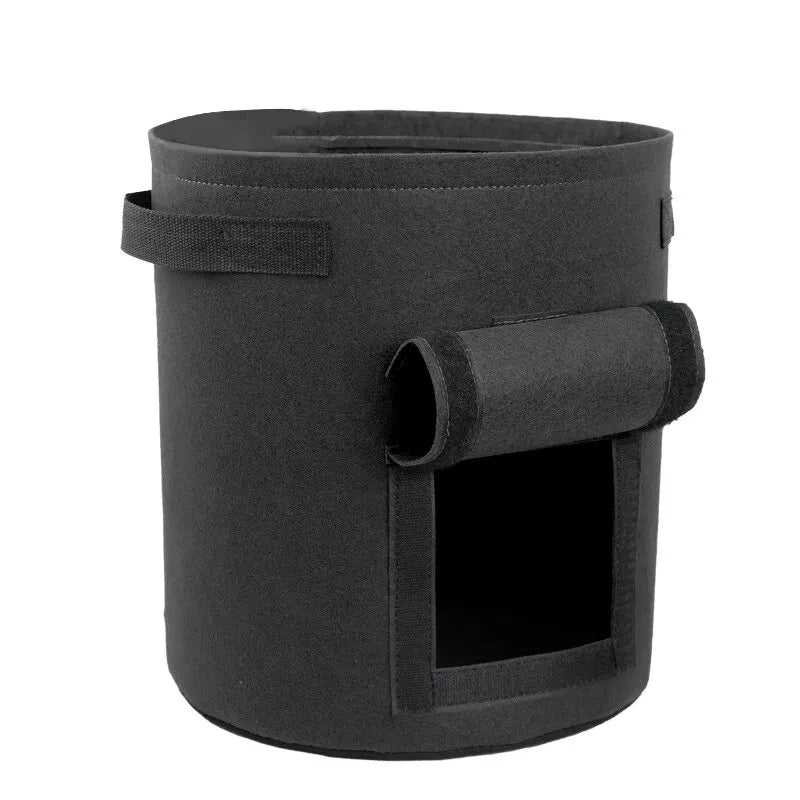 Large Diameter Felt Potato Planting Bag for Easy Harvesting Black / 25X30CM
