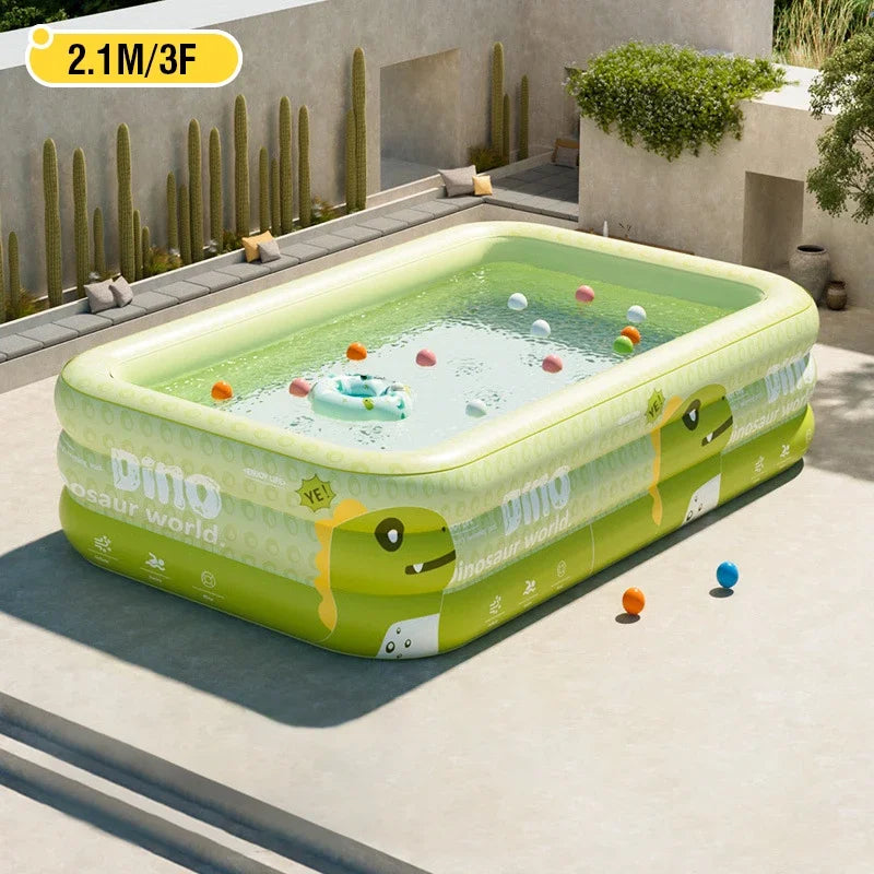 1.5-2.6M Inflatable Pool &ndash; Thickened PVC Durability 2.1M NO PUMP