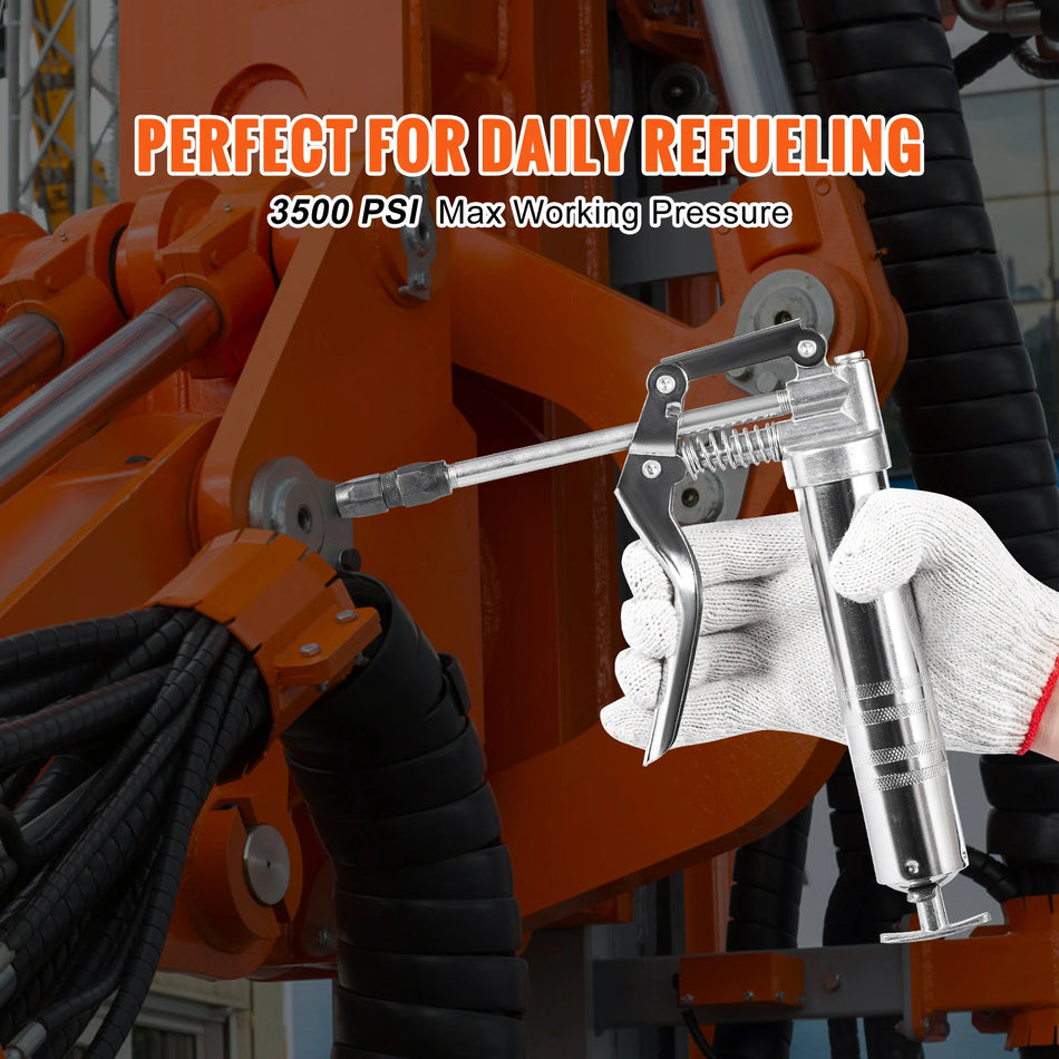 3500 PSI Pistolgrepp Smörjmedelsgun Med Flexibel Slang
