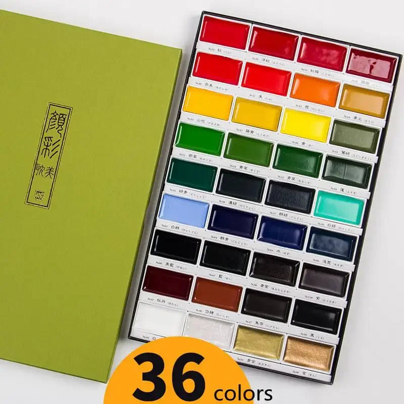 Kuretake Watercolor Paint Set &ndash; Professional-Quality Art 36 colors