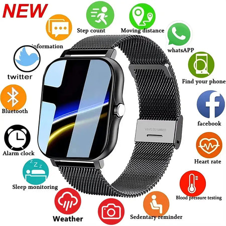 LAXASFIT 2025 Smart Watch Bluetooth Full Touch Screen