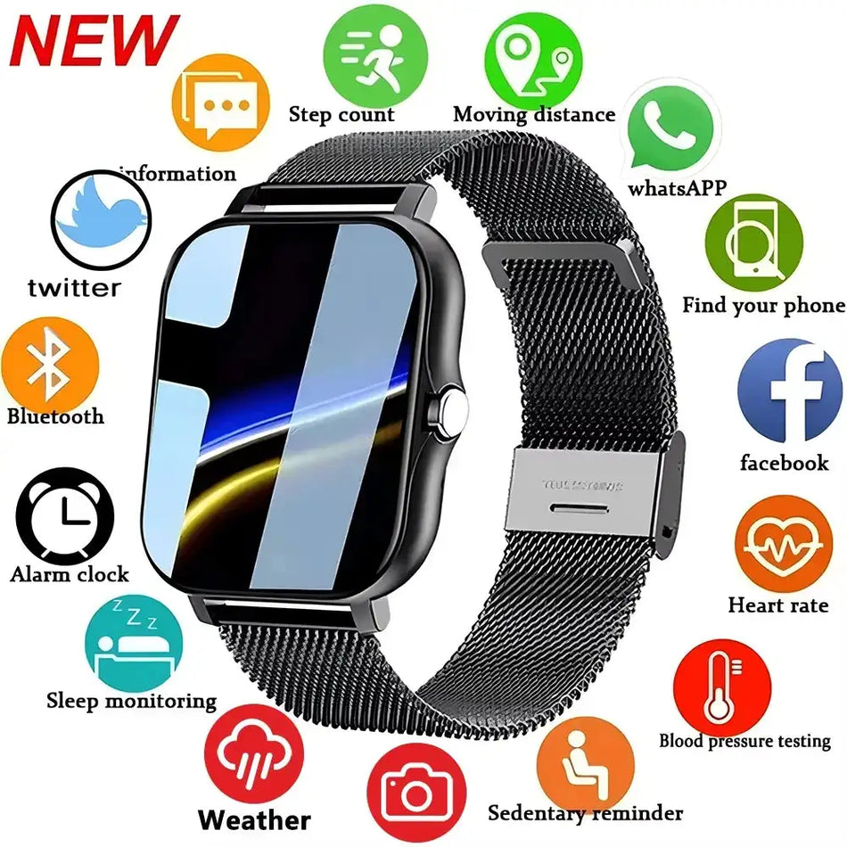 LAXASFIT 2025 Smart Watch Bluetooth Full Touch Screen