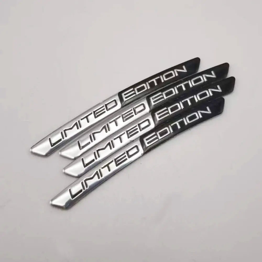 4-Pack Aluminum Wheel Hub Emblems, Universal Car Bike Sticker Badge Set by InterCyprus Trading Ltd