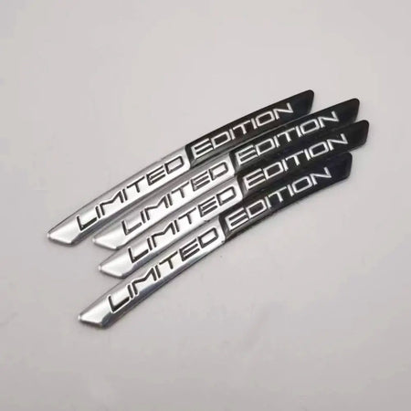 4-Pack Aluminum Wheel Hub Emblems, Universal Car Bike Sticker Badge Set by InterCyprus Trading Ltd