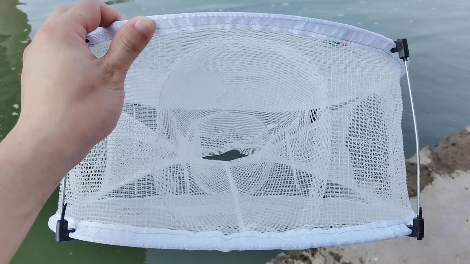 Foldable Automatic Fishing Net for Crabs, Lobsters, and More - Durable &amp; Easy to Use