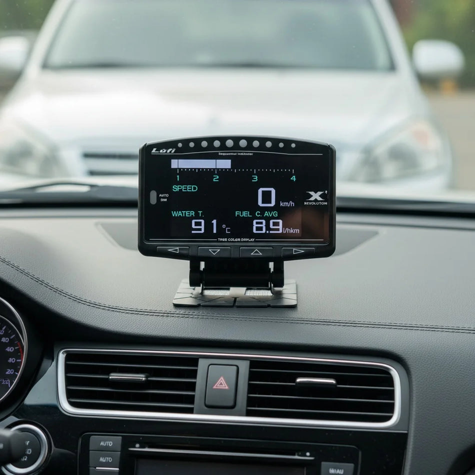 Οθόνη HUD Ψηφιακού Μετρητή OBD2 για Αυτοκίνητο με Τουρμπίνα, Πίεση Λαδιού, RPM