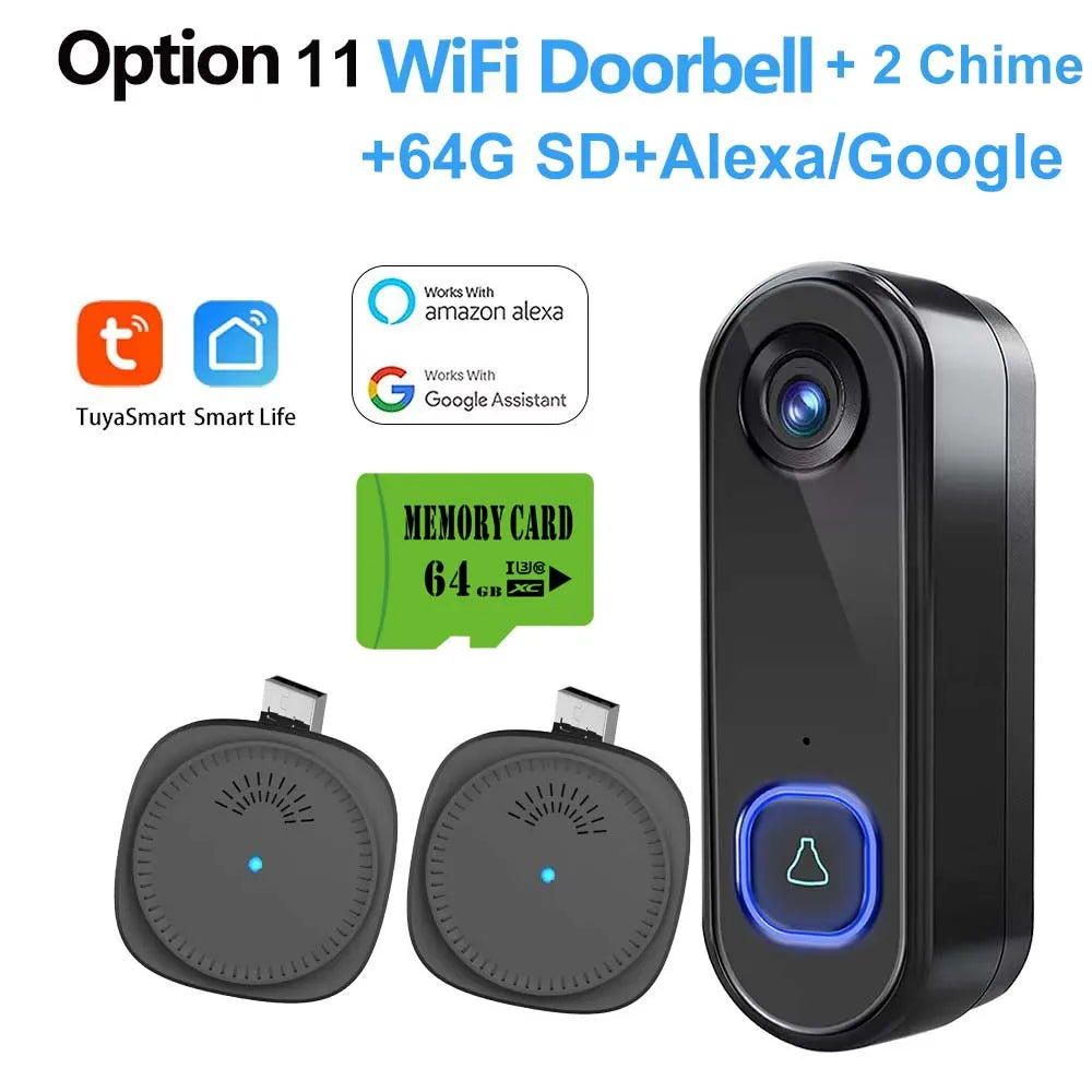 TUYA Doorbell Camera &ndash; 1080P Video, Alexa, Google Home Option 11