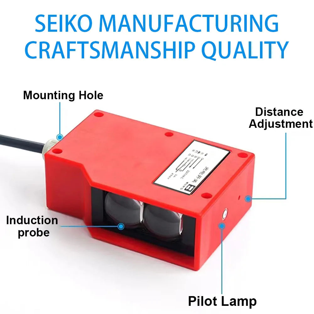 3-25m Waterproof Infrared Diffuse Reflection Feedback Photoelectric Switch Sensor Guardrail Detector Detection Car Washing