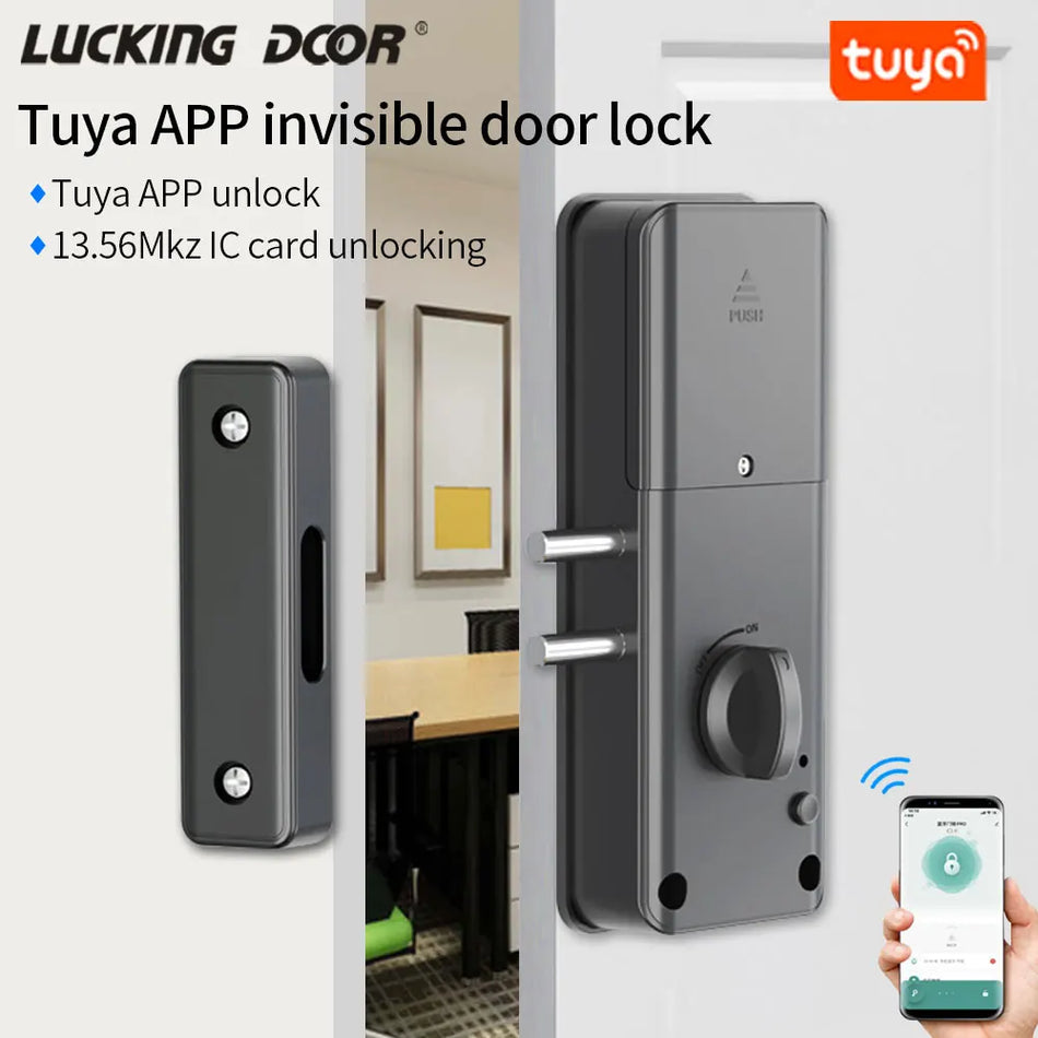 RX2052-tuya Bluetooth Card Lock &ndash; No Drill Concealed Install