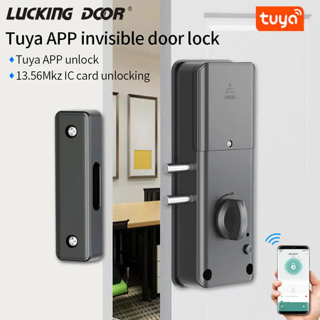 RX2052 Smart Tuya IC Card Lock - No Drill Concealed Install