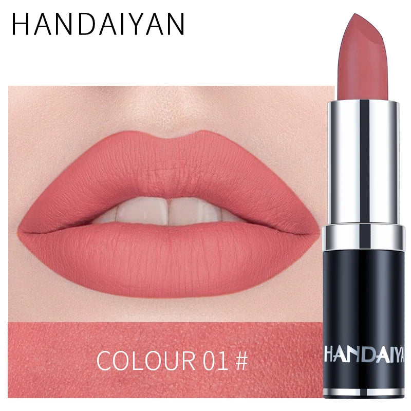 Handaiyan Velvet Smooth Matte Lipstick - Sexy Rose Purple - 12 Shades H1009-01 / Full Size