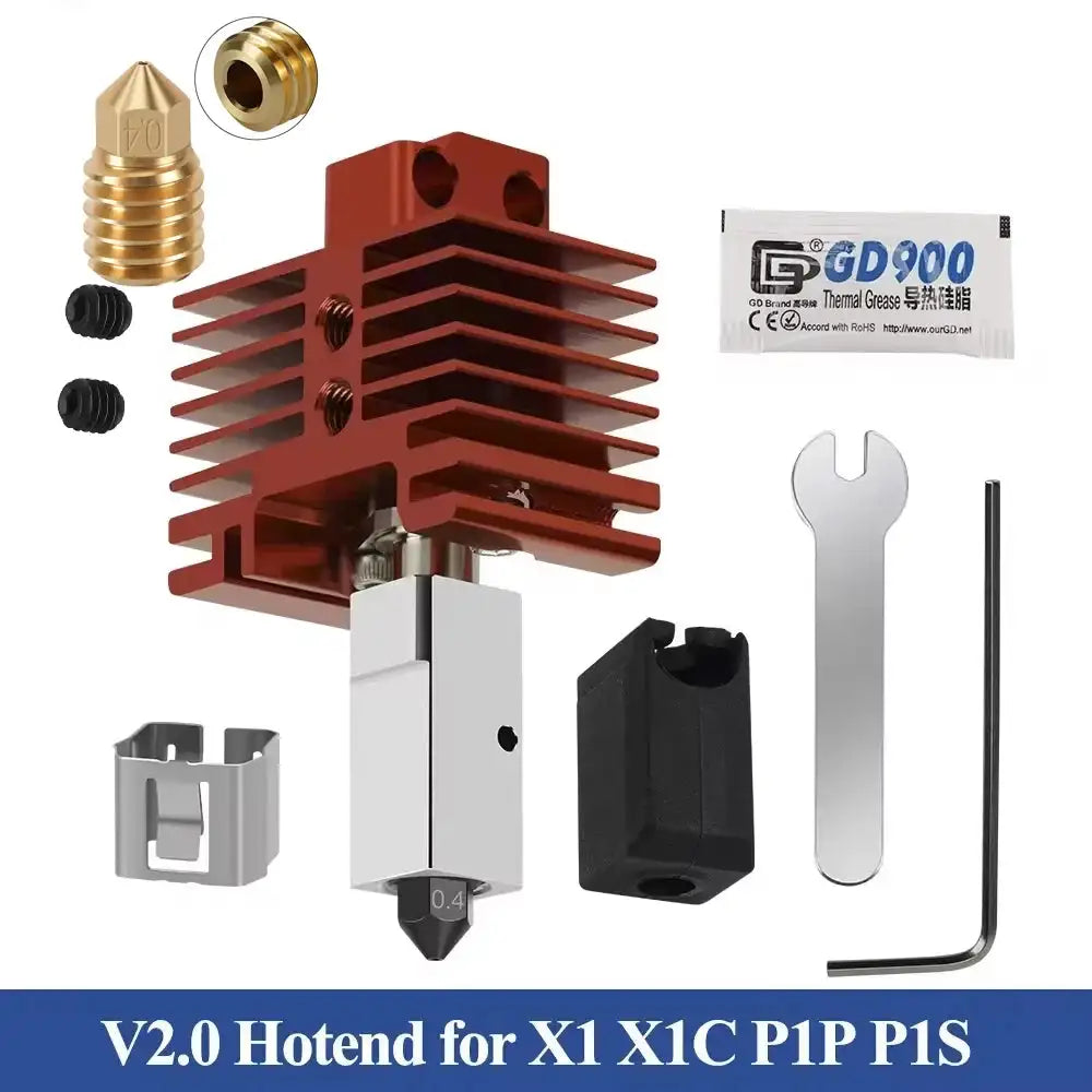 Bambu Lab Hotend Upgrade Print Head 1.75mm Full Metal V2.0 for X1X1C P1P1S / CHINA
