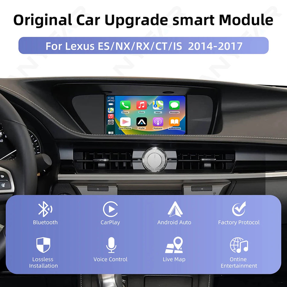 Kit de retrofit Lexus CarPlay și Android Auto pentru ES NX IS RX CT 2014-2017