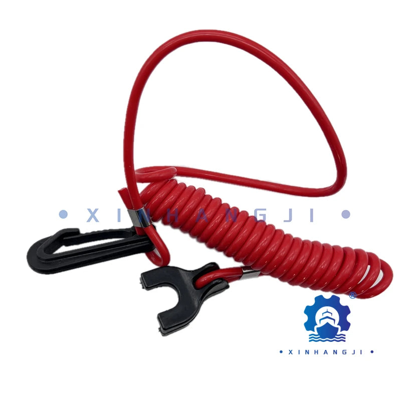 OMC Johnson Evinrude Ignition Switch &amp; Key Assembly with Safety Lanyard