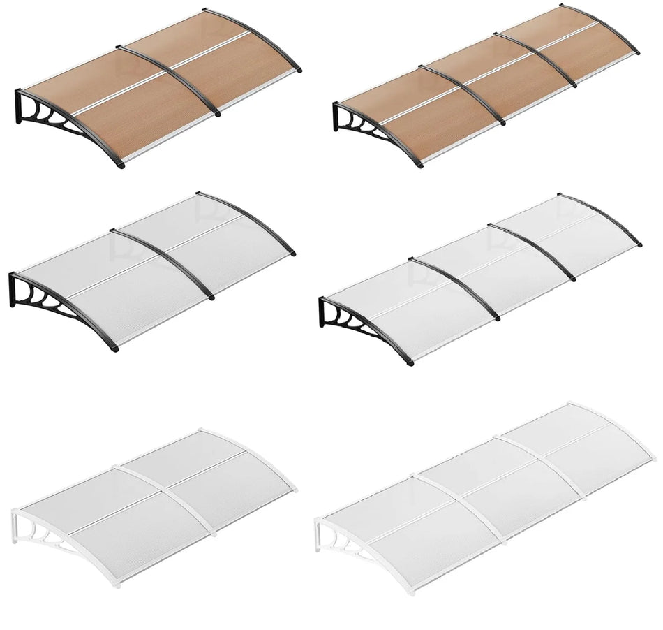 Door Rain Cover Sun Shade Awning Polycarbonate Canopy 3 Size