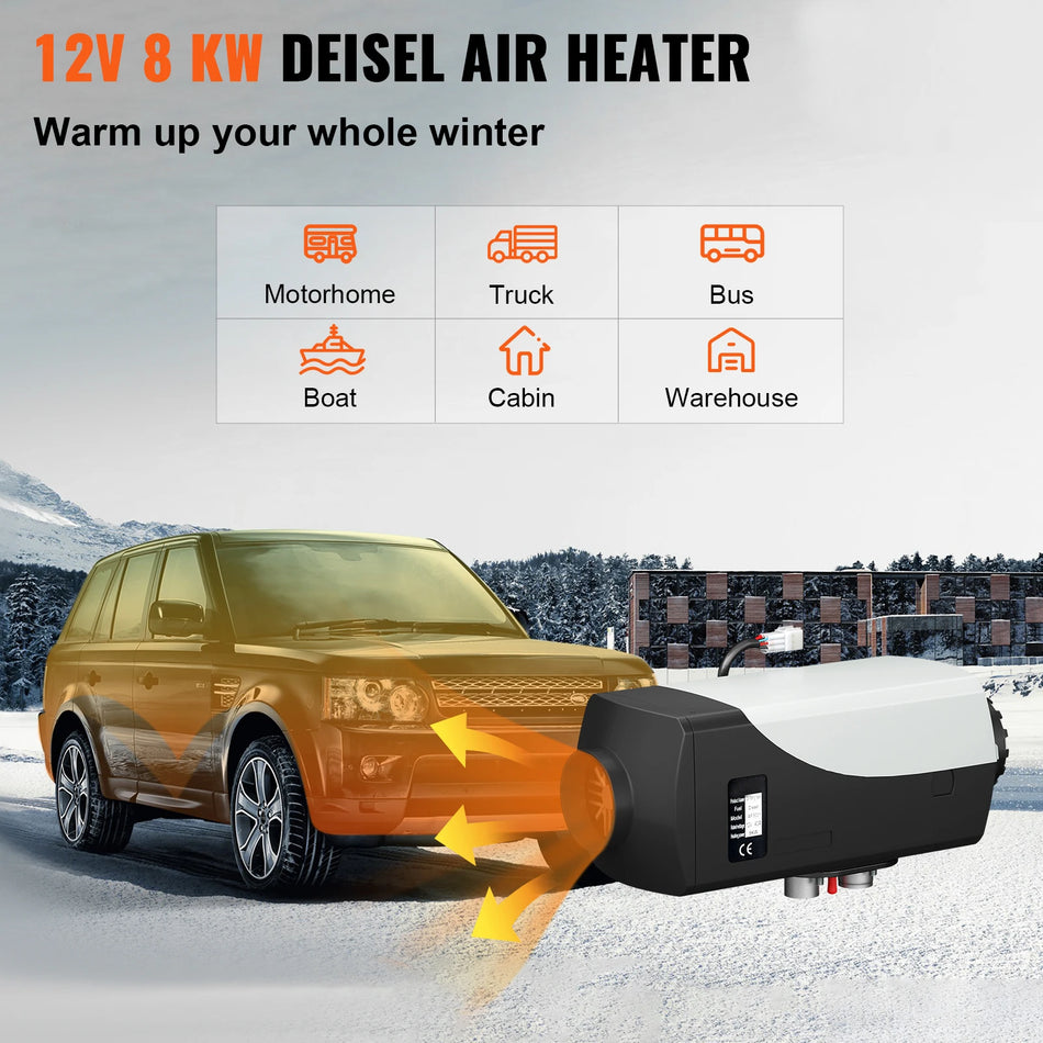 8KW 12V Diesel Heater For Truck With Remote LCD Switch
