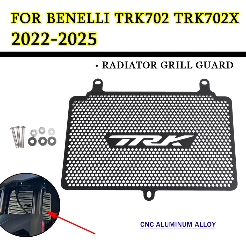 Benelli TRK702X Radiator Guard Grille Cover Protector, Black, For 2022 To 2025 TRK 702 X