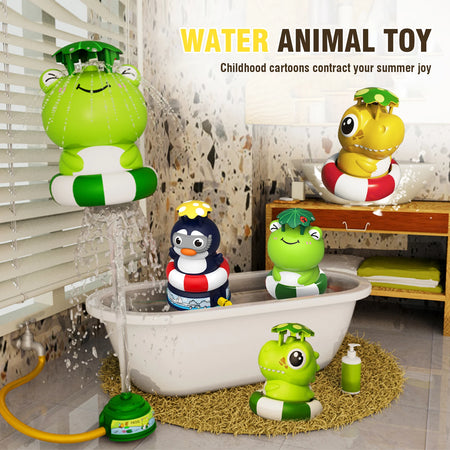 Cartoon Frog Water Sprinkler Toy &ndash; Rotating Spray Action