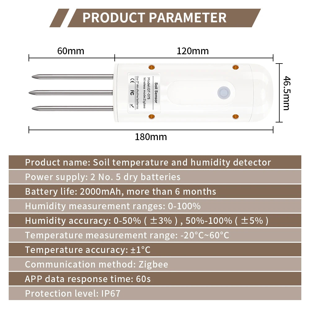 Smart Soil Sensor Zigbee &ndash; Wireless Temperature and Humidity Detection
