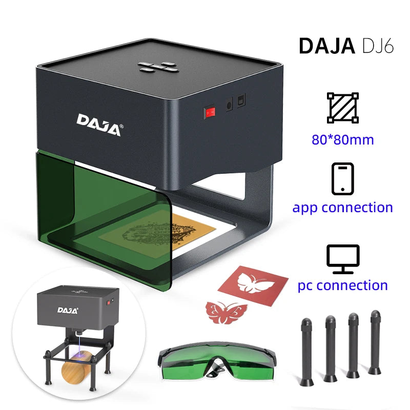 DAJA DJ6 Mini Portable Laser Engraver &ndash; Bluetooth Enabled