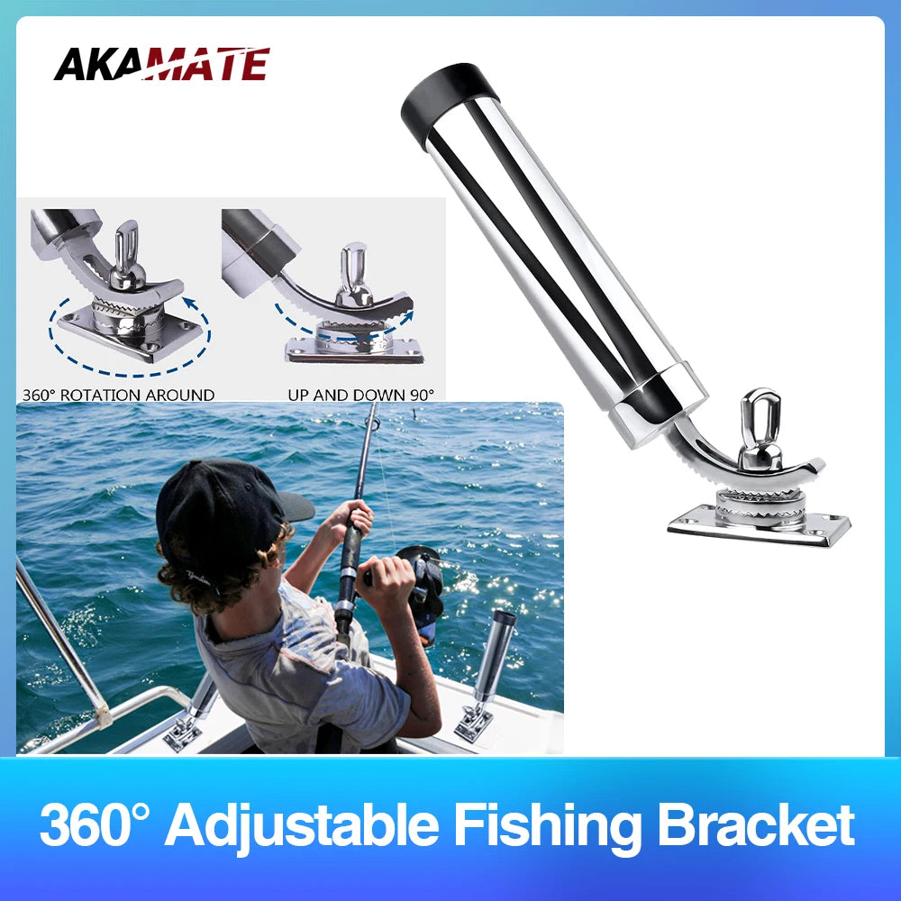 Fishing Boat Rod Holder 316 Stainless Steel - Adjustable