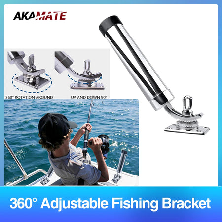 Fishing Boat Rod Holder 316 Stainless Steel - Adjustable