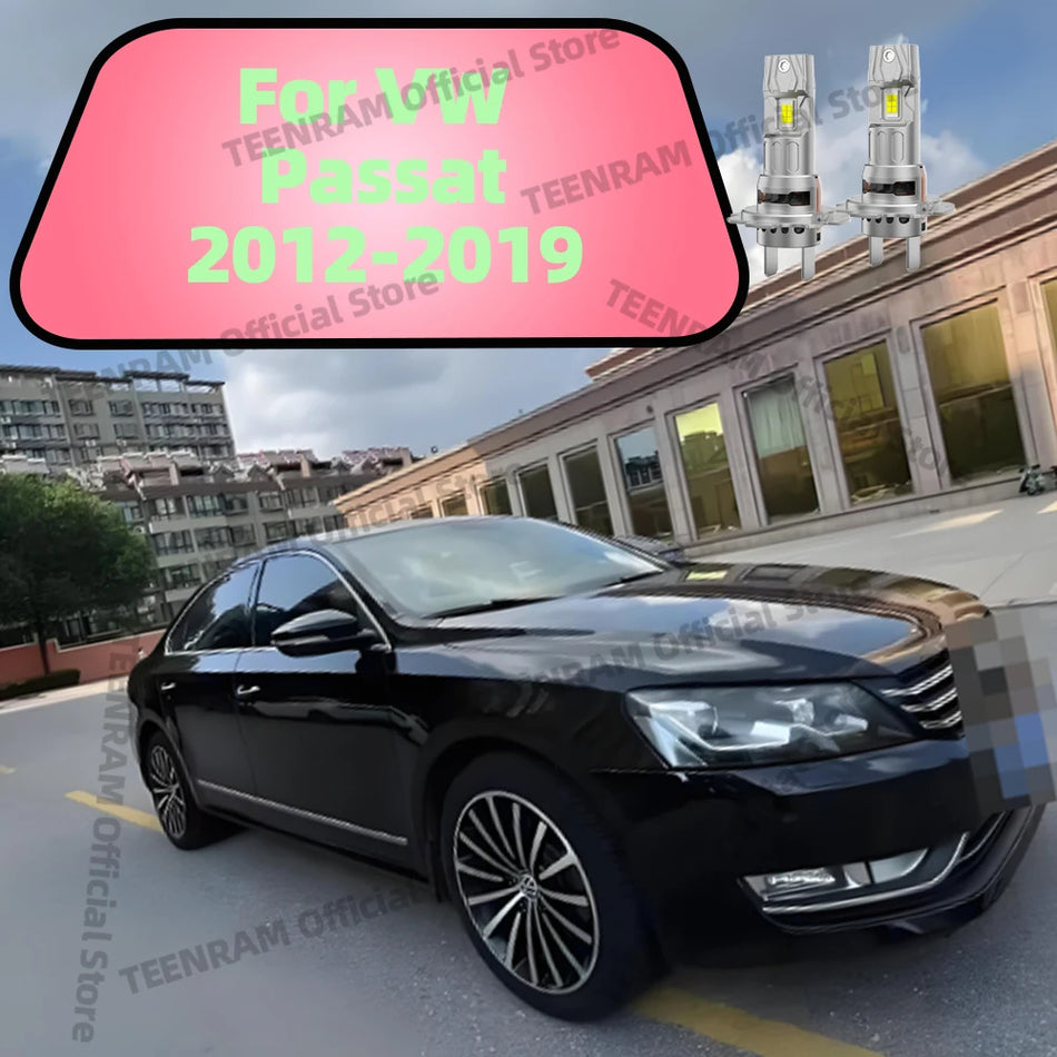 Lâmpadas de Farol LED Volkswagen Passat 6000K Turbo Brilhante, Conjunto de 2, Plug and Play, Longa Durabilidade
