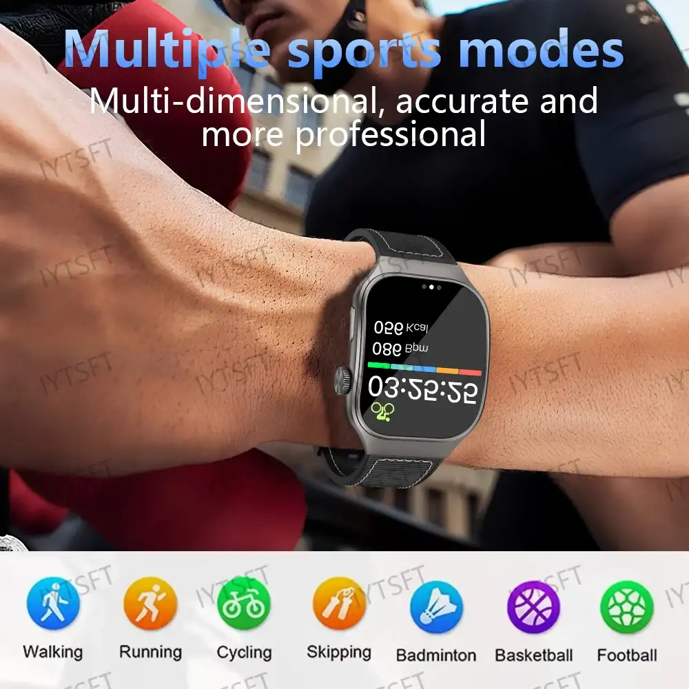 LAXASFIT 2.01 Curved Screen Mens Smartwatch Bluetooth 5.3