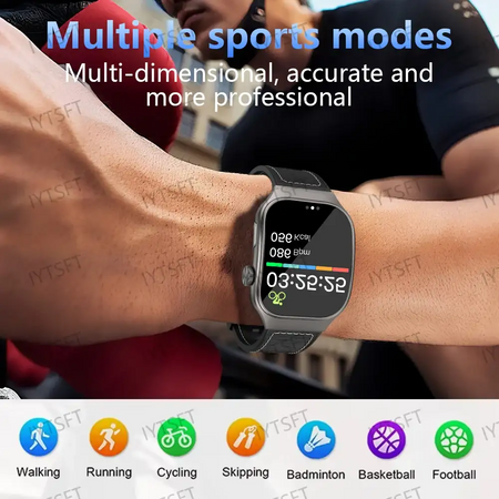 LAXASFIT 2.01 Curved Screen Mens Smartwatch Bluetooth 5.3