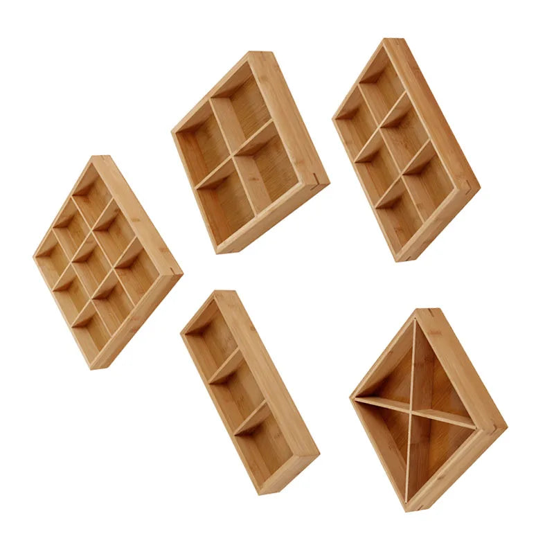 Divided Wooden Tray - Multi Compartment Design For Serving