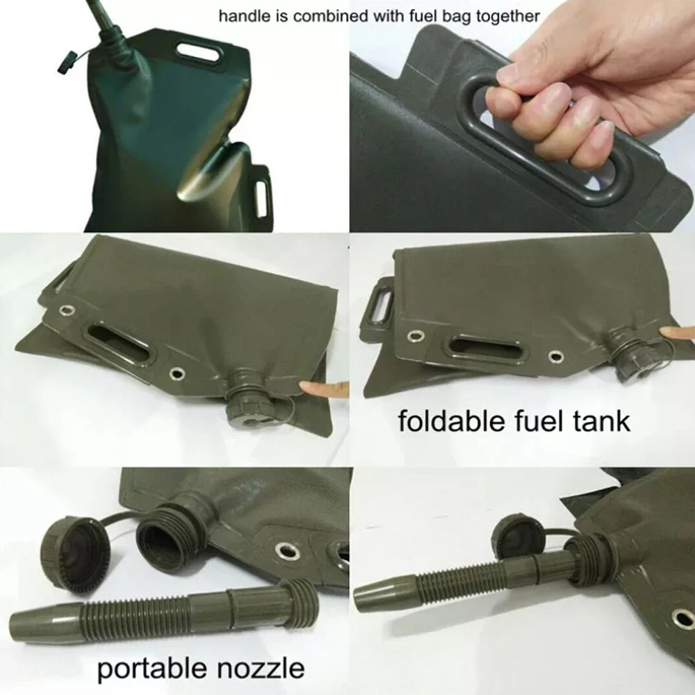 ZUIMI Portable TPU Fuel Bladder - 5L/10L/20L/30L Off-Road Petrol Can