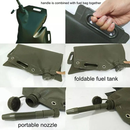 ZUIMI Portable TPU Fuel Bladder - 5L/10L/20L/30L Off-Road Petrol Can