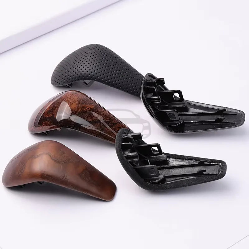 Audi A6 C7 Vites Topuzu Siyah Karbon Fiber Ahşap Kaplama ve Deri Kılıf ile