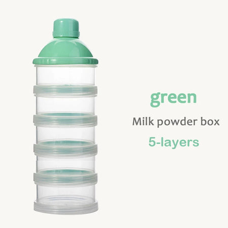 DEDOMON Portable Milk Powder Dispenser 5 Layers Green