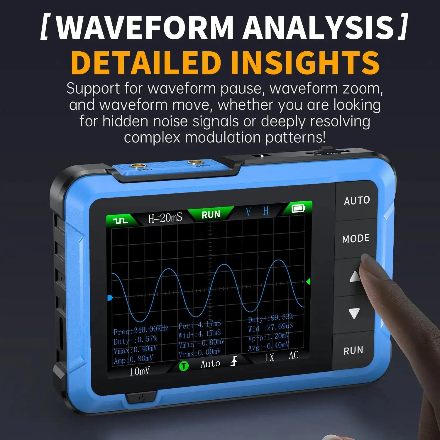 FNIRSI Handheld 2 In 1 Digital Oscilloscope 10 MHz 48MSps