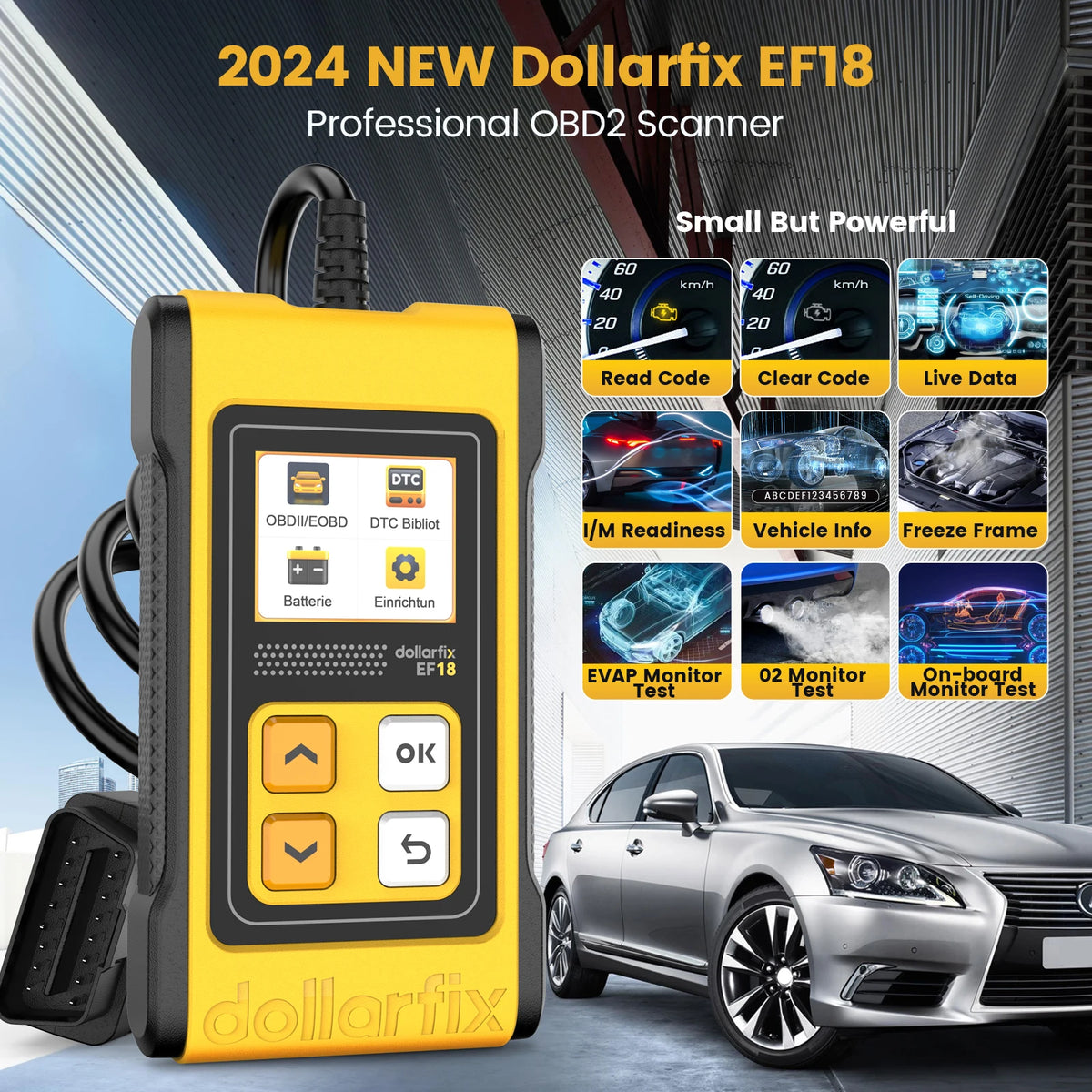 DollarFix EF18 OBD2 Scanner &ndash; Lifetime Free Updates
