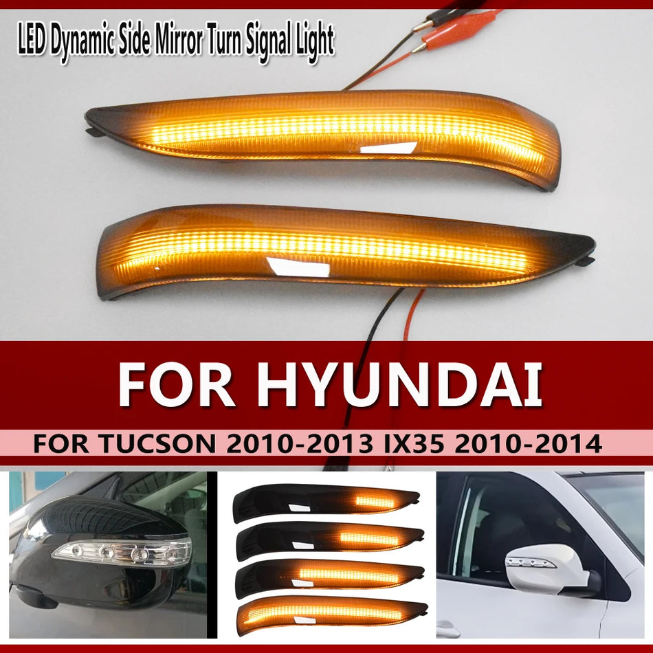 Sekvenciniai LED šoninio veidrodžio posūkių signalai Hyundai Tucson 2010-2013 IX35