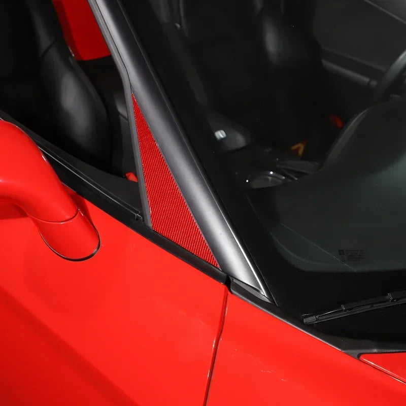 Autocolante de Fibra de Carbono Macia para Pilar A do Corvette C6 2005 2013