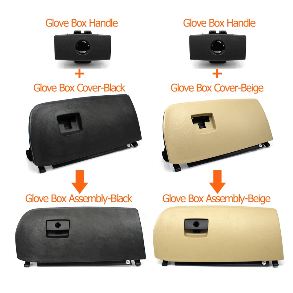 Glove Box Door Cover For BMW X3 X4 Front Right PC-ABS Replacement In Black Or Beige