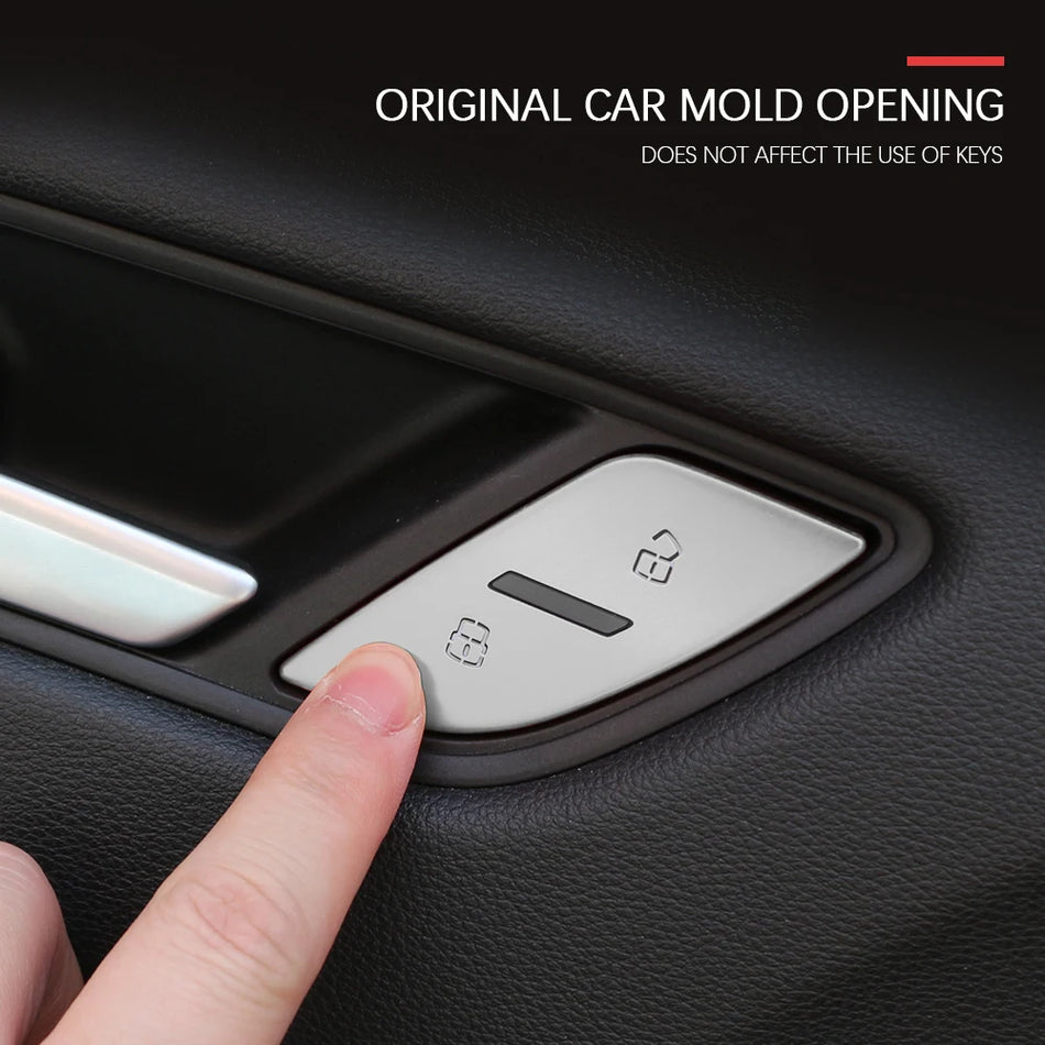 Molduras para Botão de Fecho da Porta para Audi A3 8V Kit de Proteção em ABS 4 Peças