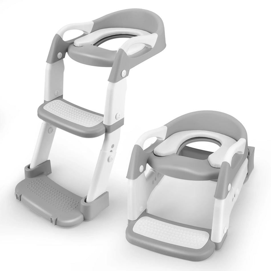 3 I 1 Barn Toalettstol Med Trappor Urinal Och Stänkskydd