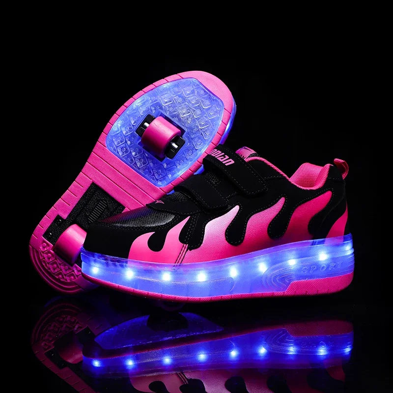 Hirostar LED Roller Skate Shoes &ndash; Colorful Deformation Fun