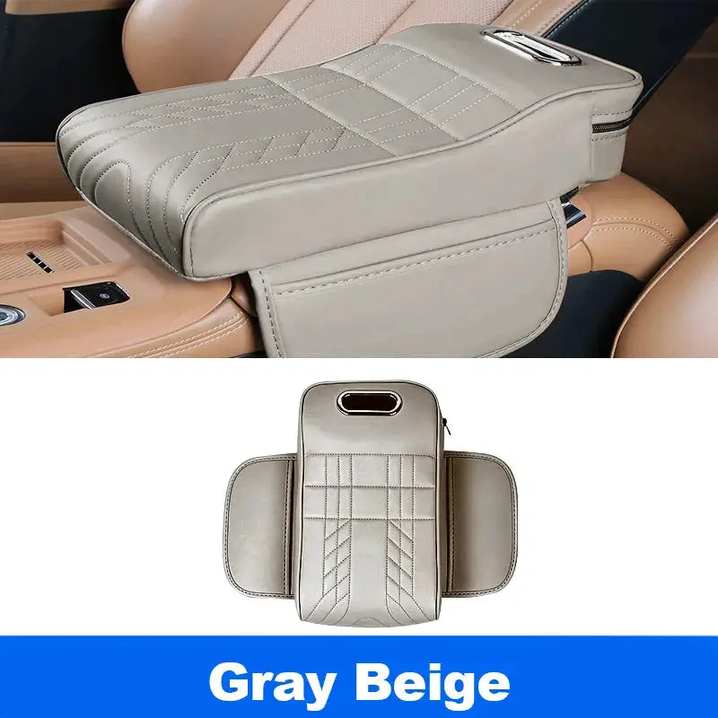Vtear Universal Car Armrest Pad Heightening Cushion Elbow Support With Side Storage Pockets PU Memory Foam Interior Accessories by InterCyprus Trading Ltd