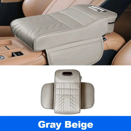 Vtear Universal Car Armrest Pad Heightening Cushion Elbow Support With Side Storage Pockets PU Memory Foam Interior Accessories by InterCyprus Trading Ltd