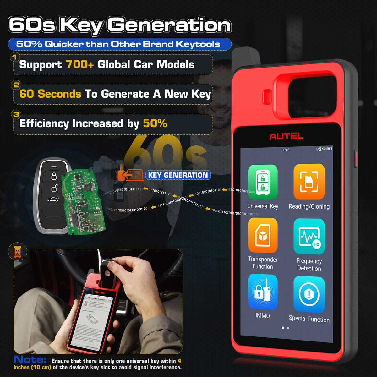 Autel KM100 KM100X Key Fob Programmer &ndash; Universal Smart Key