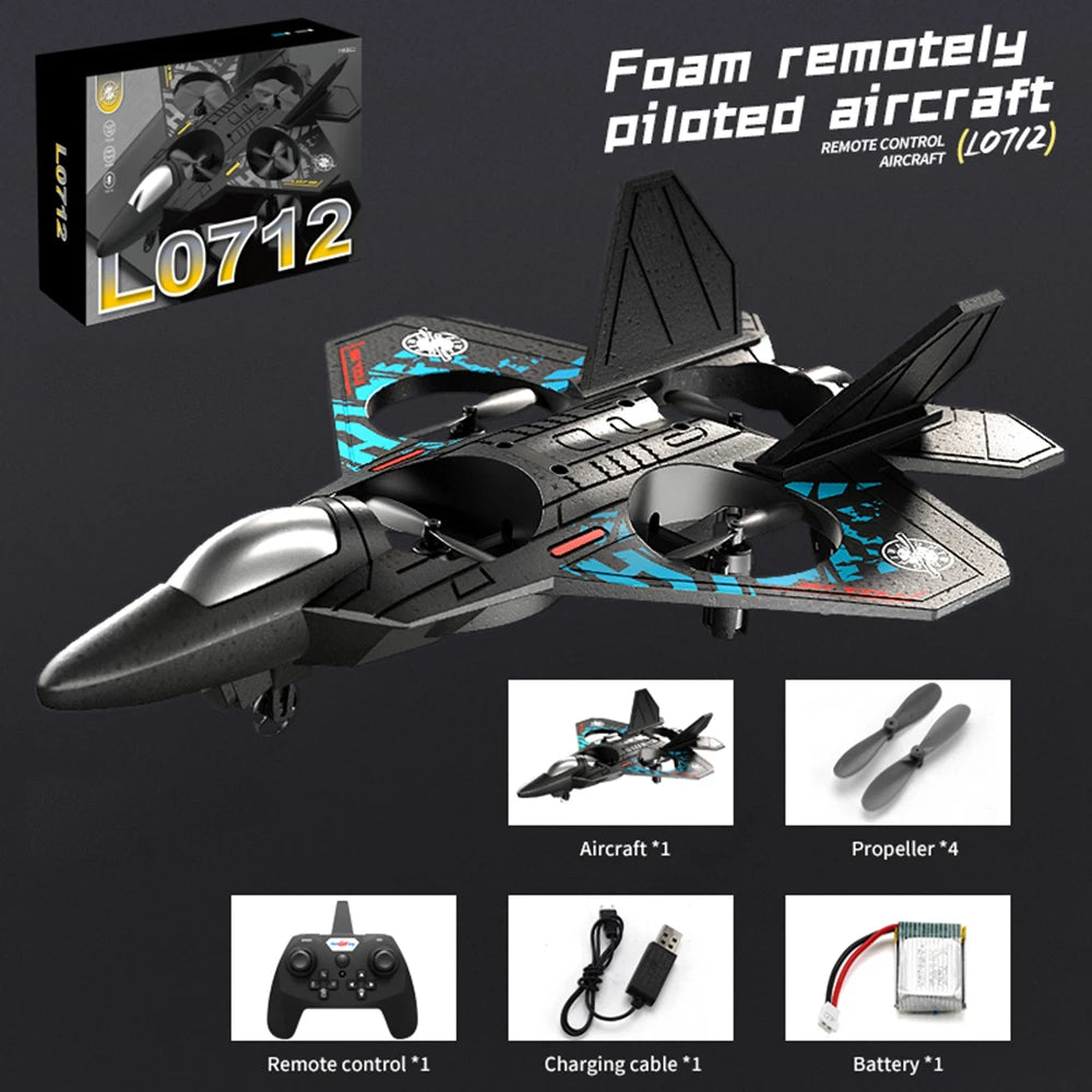 LCF L0712 2.4G Remote Control EPP Foam Helicopter Glider for Kids L0712 Blue-1PC