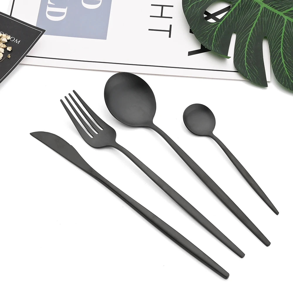 KNGZI 6Pcs Matte Stainless Steel Dinner Fork Set &ndash; Eco-Friendly Design