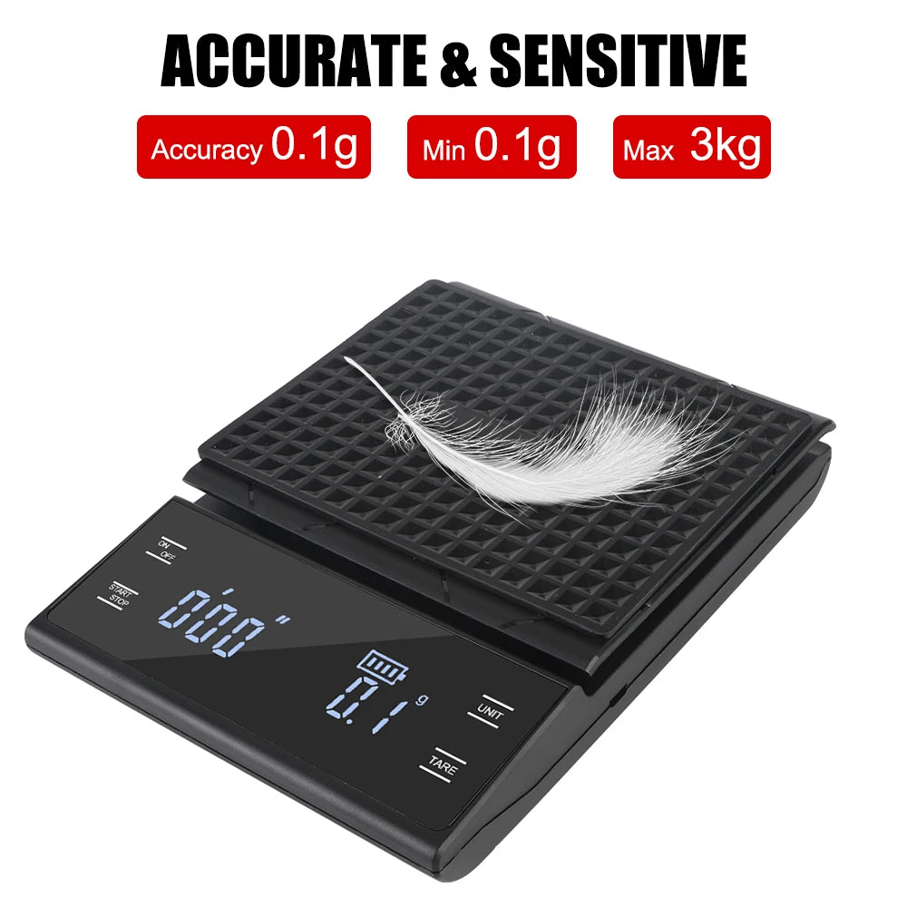 Digital Display LED 3KG Scale 0.1g 29583 &ndash; Auto Timer