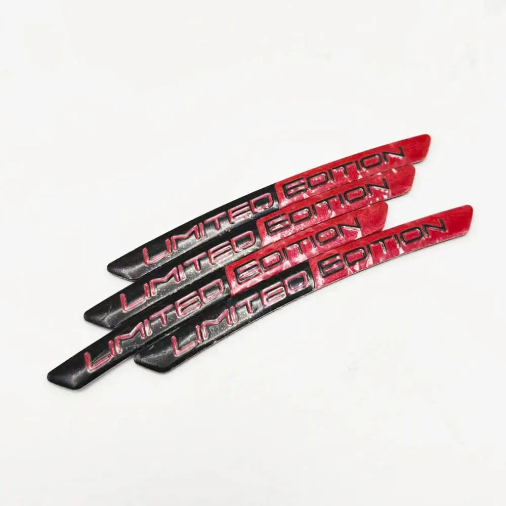 4-Pack Aluminum Wheel Hub Emblems, Universal Car Bike Sticker Badge Set by InterCyprus Trading Ltd